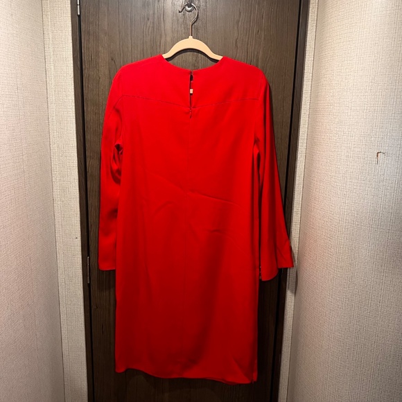 Akris Punto Red Long Sleeve Shift Dress US 8 – Luxury Minimalist - Picture 2 of 4